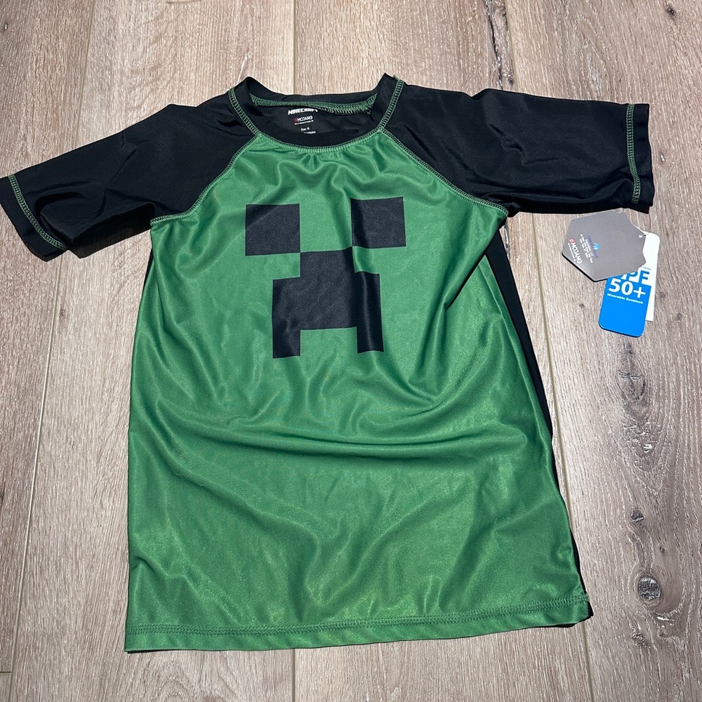 Minecraft Kids Swim Shirt